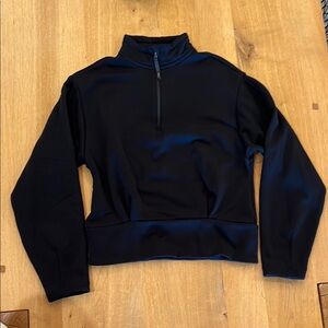 Athleta Altitude Polartec Black Half Zip Pullover Sweatshirt Size S
